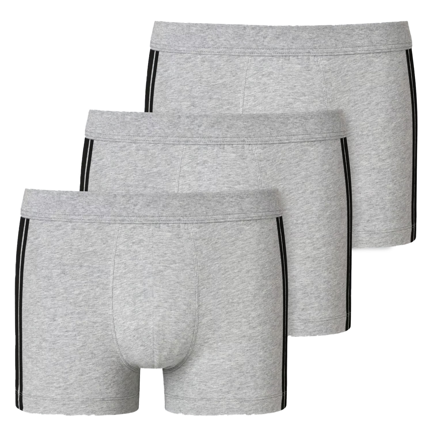 Schiesser Boxershorts 95/5 met stoffen band 3-Pack grijs